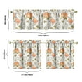 thumbnail image 6 of Fall Kitchen Curtains 24 Inch Short - 3 Panel Set, Autumn Harvest Print, Rod Pocket Window Treatment for Thanksgiving, Farmhouse, Cafe, Living Room - Machine Washable, 6 of 6