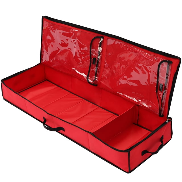 Wrapping Paper Storage Container,Under Bed Gift Wrap Organizer Bags for Wrapping Paper Rolls, Ribbon, and Bows,Durable Material 600D Oxford,104.5*36*14CM