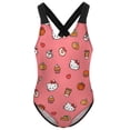 thumbnail image 6 of Hello Kitty Girls One Piece Swimsuits Hawaiian Summer Swimwear Beach Bathing Suit Outfits, 6 of 7