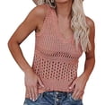 thumbnail image 5 of Summer Plus Size Women's Tank Tops V Neck No Sleeve Loose Solid Color with Loose Straps and Knitted Sweater Casual Top Casual T-Shirts, 5 of 5