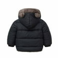 thumbnail image 3 of ATOGUTA Toddler Boys Winter Coat Hooded Winter Coat Puffer Down Jackets Windproof Fleece Lined Black, Size 2T-8, 3 of 5