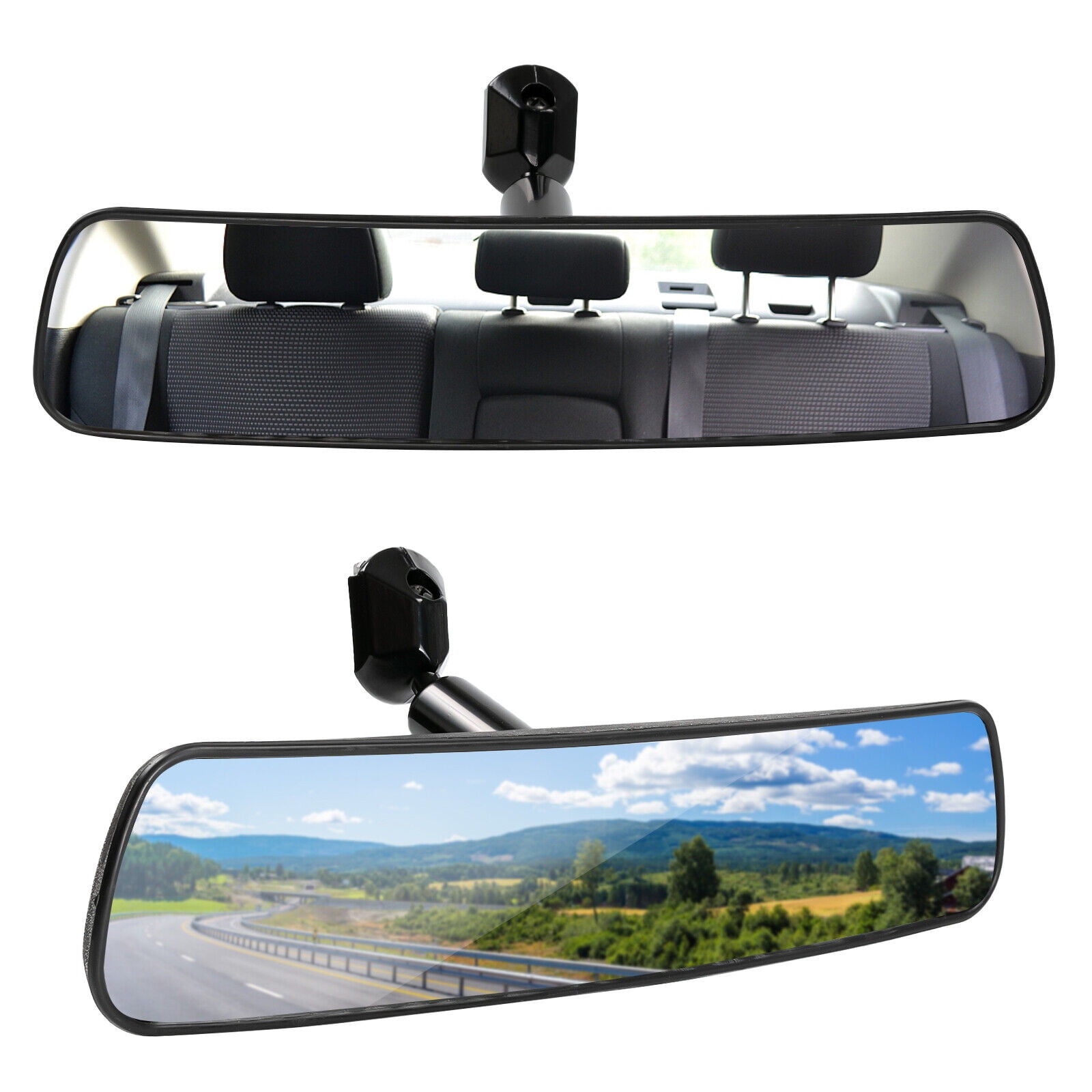Yiyasu Interior Car Rear View Mirror Wide Long Adjustable Adhesive Kit
