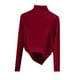 thumbnail image 1 of Heisall Women's Base Layer Shirts Semi-High Neck Solid Color Long Sleeve Fashion Layering Tops, 1 of 2