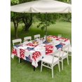 thumbnail image 4 of Outdoor Tablecloth with Umbrella Hole for Patio/Picnic/Party/Camping, Anniversary Waterproof Table Cloth Rectangle Table Cover Washable, 4th of July America Freedom Patriotic (60"x 102"), 4 of 9