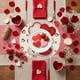 thumbnail image 4 of Juego de manteles individuales redondos con forma de corazón | Decoración de mesa para San Valentín, aniversario y boda | Mantel individual de lino resistente al calor de 35 cm para restaurantes, 4 of 6