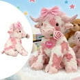 thumbnail image 2 of Valentine Edition Pink Highland Cow Plush, 14inch Cute Cow Plush Stuffed Animal Doll,Pink Stuffed Animal Valentine'S Day Gifts, 2 of 6