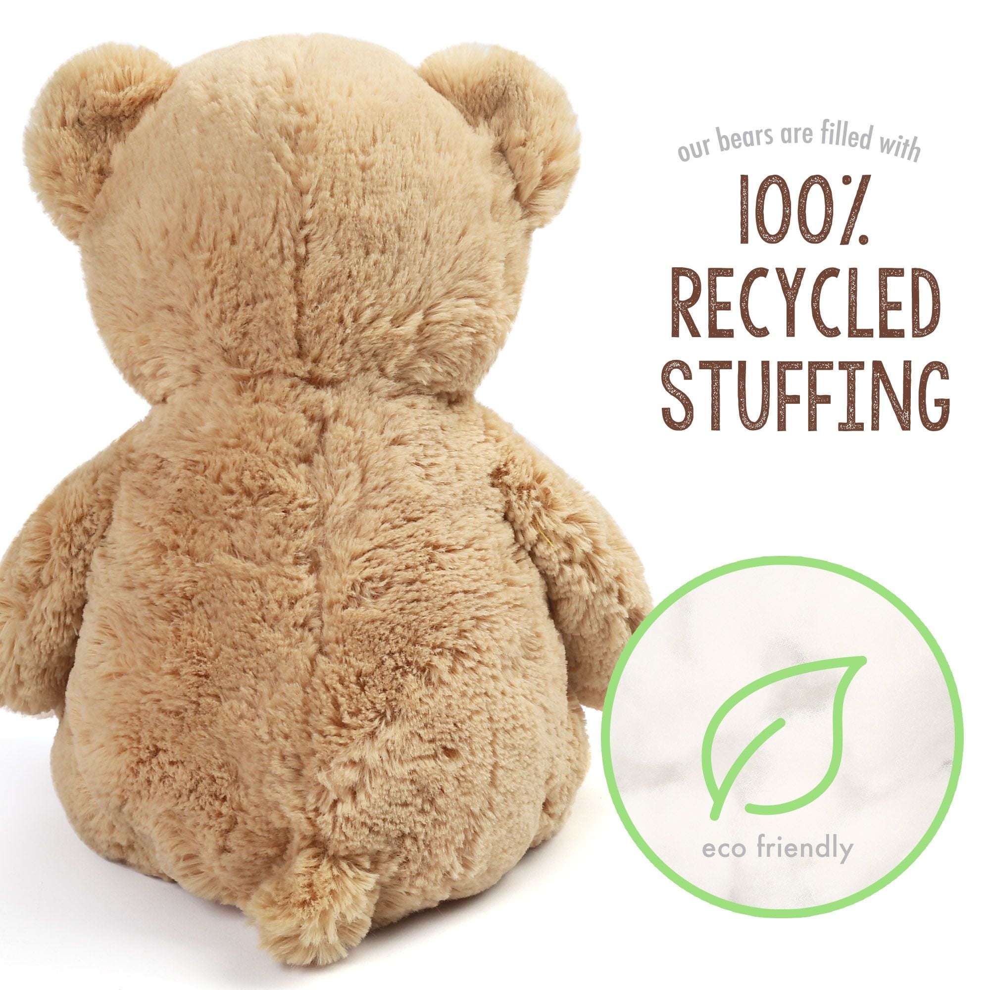 Brown Bear 10 Organic Plush Toy - Stuffed Animal Soft Toy