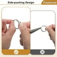 thumbnail image 4 of Titanium Keychain Rings 5 Pcs 0.9-inch Split Side Pushing Key Rings Split Key Ring Circle Assorted for Home Car Office Keys Attachment Key Chain Silver, 4 of 7