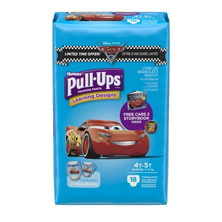 Pull-Ups Boys' Learning Designs Training Pants, Size 4T-5T, 18 Count