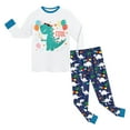 thumbnail image 5 of Hessimy Toddler Boys Girls Spring Summer 2Pcs Long Sleeve Pullover Tops Soft Casual Pants Sweatsuit Set, Pullover Casual Set(White,4-5 Years), 5 of 5
