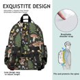 thumbnail image 5 of Mushroom and Butterfly Black Pattern Backpack for School, Cute School Bag with Adjustable Shoulder Straps and Padded Back, 15.25"x11.5"x5.25", 5 of 5