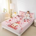 thumbnail image 4 of jejeloiu Cute Cartoon Gnome Twin Sheet Sets,Happy Valentine's Day Bedding For Girls Kids 3pcs, 4 of 7