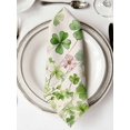 thumbnail image 2 of nqOlkjepod Green Lucky Clovers Cloth Napkins Set of 4 Reusable Dinner Napkins, Spring Floral Summer Botanical Cocktail Napkin Washable Table Napkins for Wedding/Holiday Party/Baby Shower 20"x20", 2 of 8