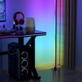 thumbnail image 4 of Clearance! Smart Floor Lamp 2 with Floor Lamp Dimmable Works Modern Floor Lamp Black with Music Synchronization Scene Modes Floor Lamp for Bedroom Living Room [Energy Class G] LED light,Black, 4 of 9