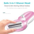 thumbnail image 2 of Tignapoo Ladies' Electric Hair Trimmer for Intimate, Underarm, Leg, and Facial Hair - Waterproof, Dry/Wet Use, Pink & Purple Options, Washable Heads Included, 2 of 6