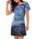thumbnail image 2 of Easygdp The Starry Night Camisón de manga corta para mujer, informal, estampado, 2 of 6