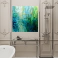 thumbnail image 4 of Wall Art Prints, Blue Green Framed Canvas Prints for Bedroom Living Room Bathroom Office, Modern Oil Painted Abstract Artistic Gallery Wrap Wall Art Poster for Gifts Home Decor 16"x16", 4 of 9