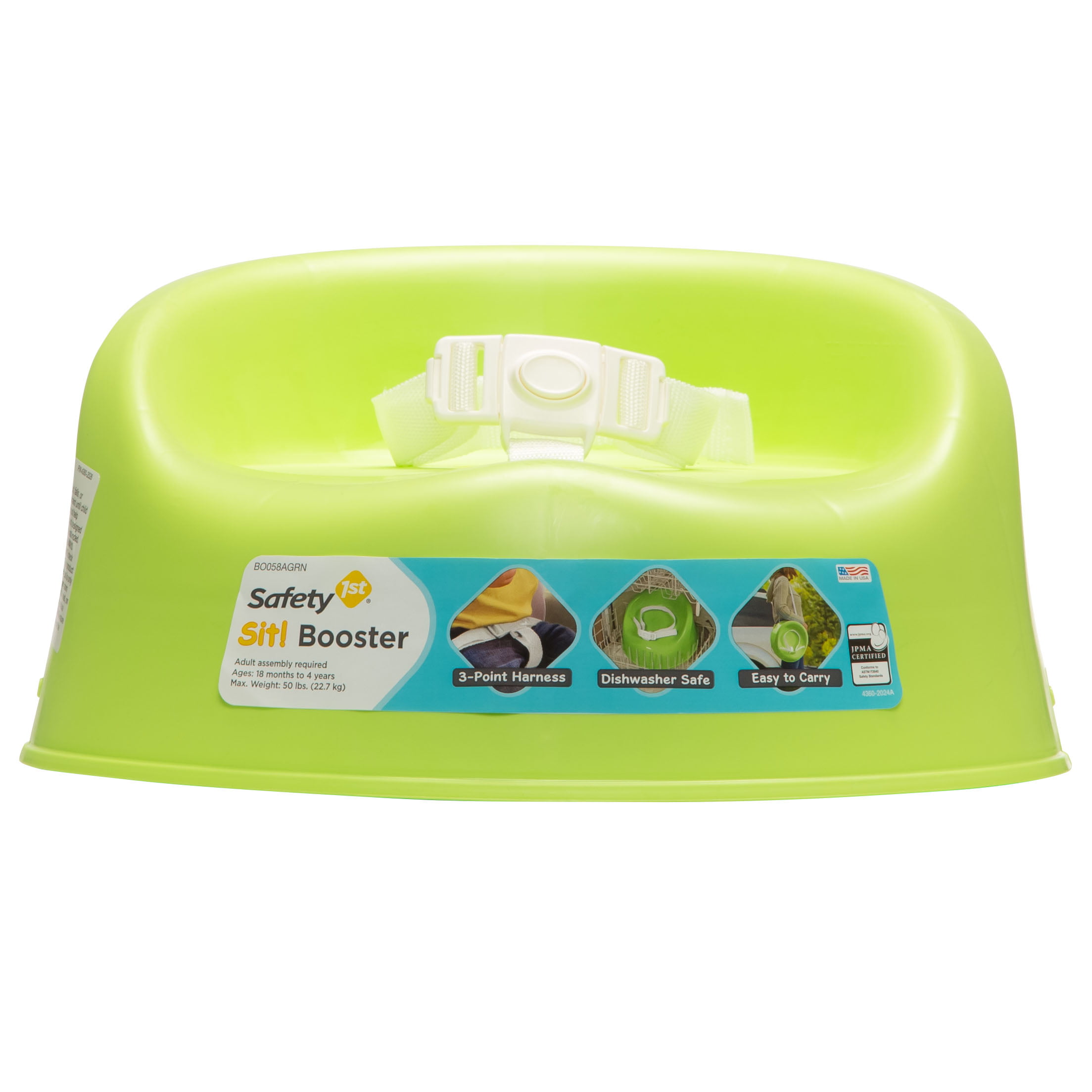 Safety 1st Sit Adjustable Booster Dishwasher Safe Green