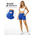 thumbnail image 6 of Women's 6 Pack Biker Shorts with 2 Pockets, High Waisted Butt Lift Workout Yoga Running Gym Shorts,Black,Brown,Green,Blue,Pink, 6 of 10