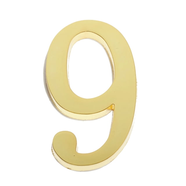 Número de Casa Adhesivo Dorado Señal de Dirección Número de Puerta de Habitación Puerta de Hotel - #9 Sunnimix Letrero de número de puerta para el hogar