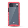 thumbnail image 3 of Splash Hybrid Case for Cricket Grand Lg K92 5G - Highly Transparent Clear / Red, 3 of 9