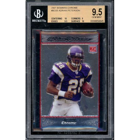 Adrian Peterson Rookie Card 2007 Bowman Chrome #BC65 BGS 9.5 (10 9 9.5 10)