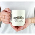 thumbnail image 3 of Koyal Wholesale Colorful City Skyline Graphic Ceramic Coffee Mug, Portland, 3 of 5