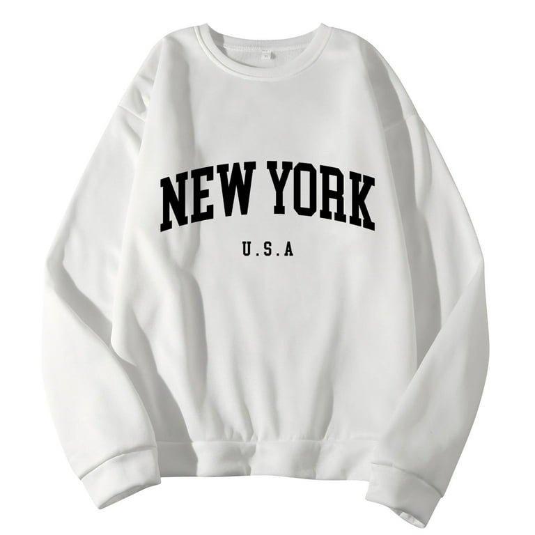 2DXuixsh Sweatshirts Men Trendy New York Men Women Letter 2DXuixsh Sweatshirts Men Trendy New York Men Women Letter