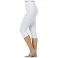 thumbnail image 3 of KOGMO Womens Premium Cotton Comfortable Stretch Capri Leggings 15in Inseam 3-Pack, 3 of 5