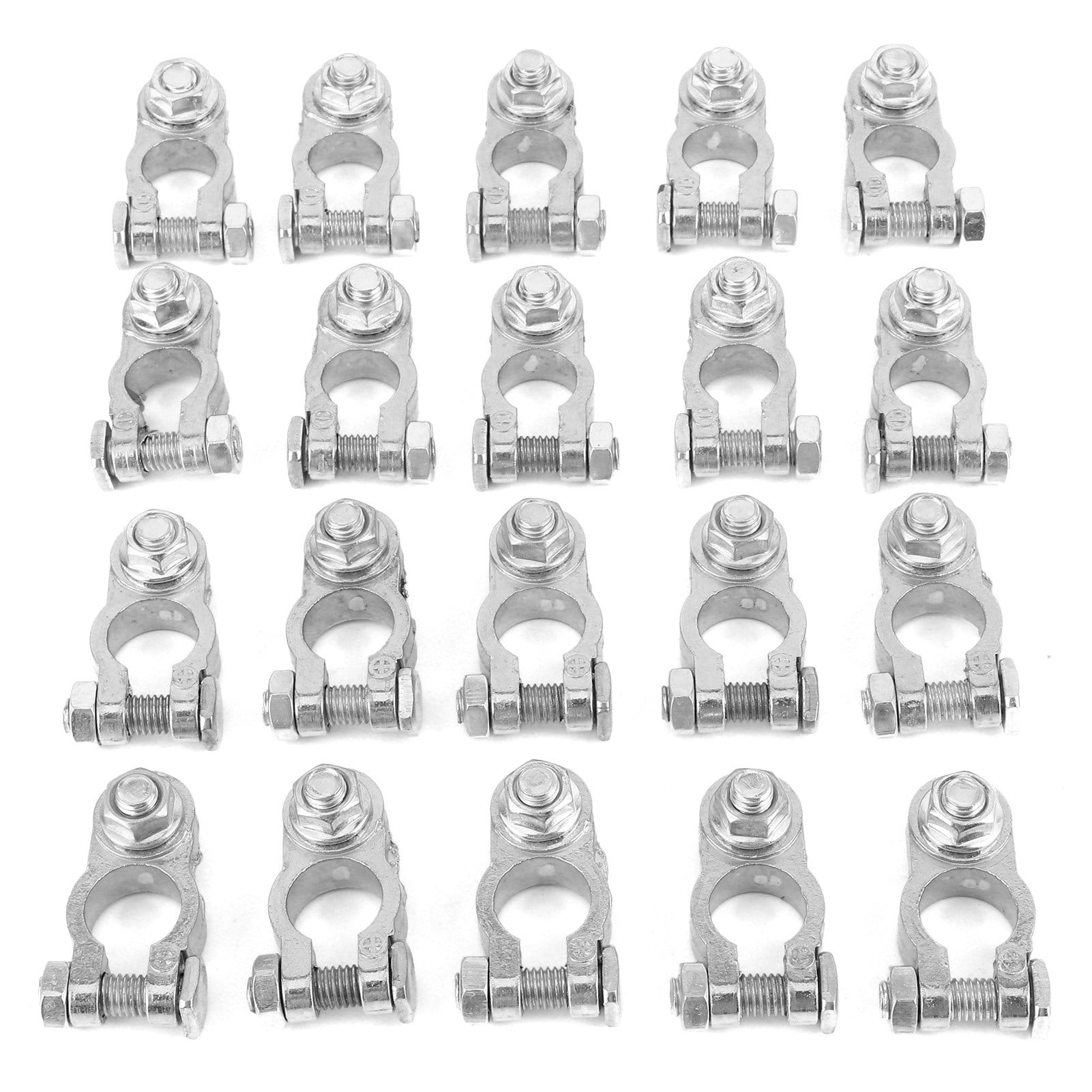 Battery Terminal Set, Heavy Duty Durable Top Post Battery Terminals Clamp Set Positive And