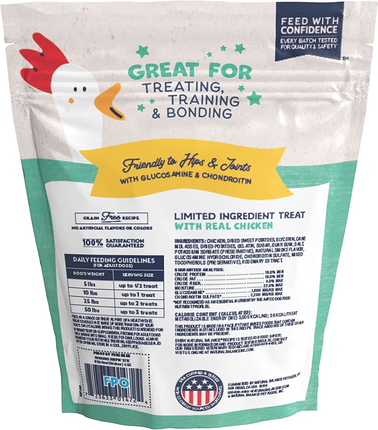 Natural Balance Pet Foods Rewards Jumpin' Stix Dog Treats Chicken, 10 oz