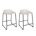 thumbnail image 1 of Bronte Living 26 inch Modern PU Leatherette Counter Stool with Rubber Protectors, Comfortable Footrest and Backless for Kitchen, Restaurant - Series Jacob - Set of 2, 1 of 7
