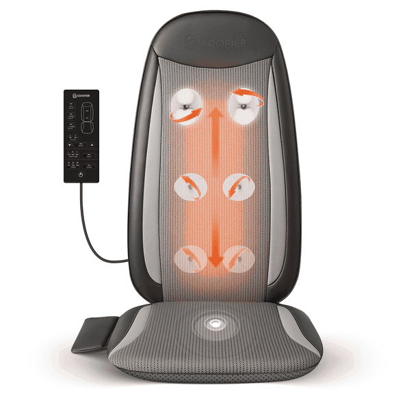 Comfier Shiatsu Back Massager with Heat, Seat Cushion Massager Pad for Chair, Gifts