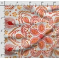 thumbnail image 2 of Soimoi Asian Paisley Print, Silk Fabric, Decor Sewing Fabric by The Yard 42 Inch Wide,Decorative Fabric for Shirts Suits Ties, Red, Orange, 2 of 5