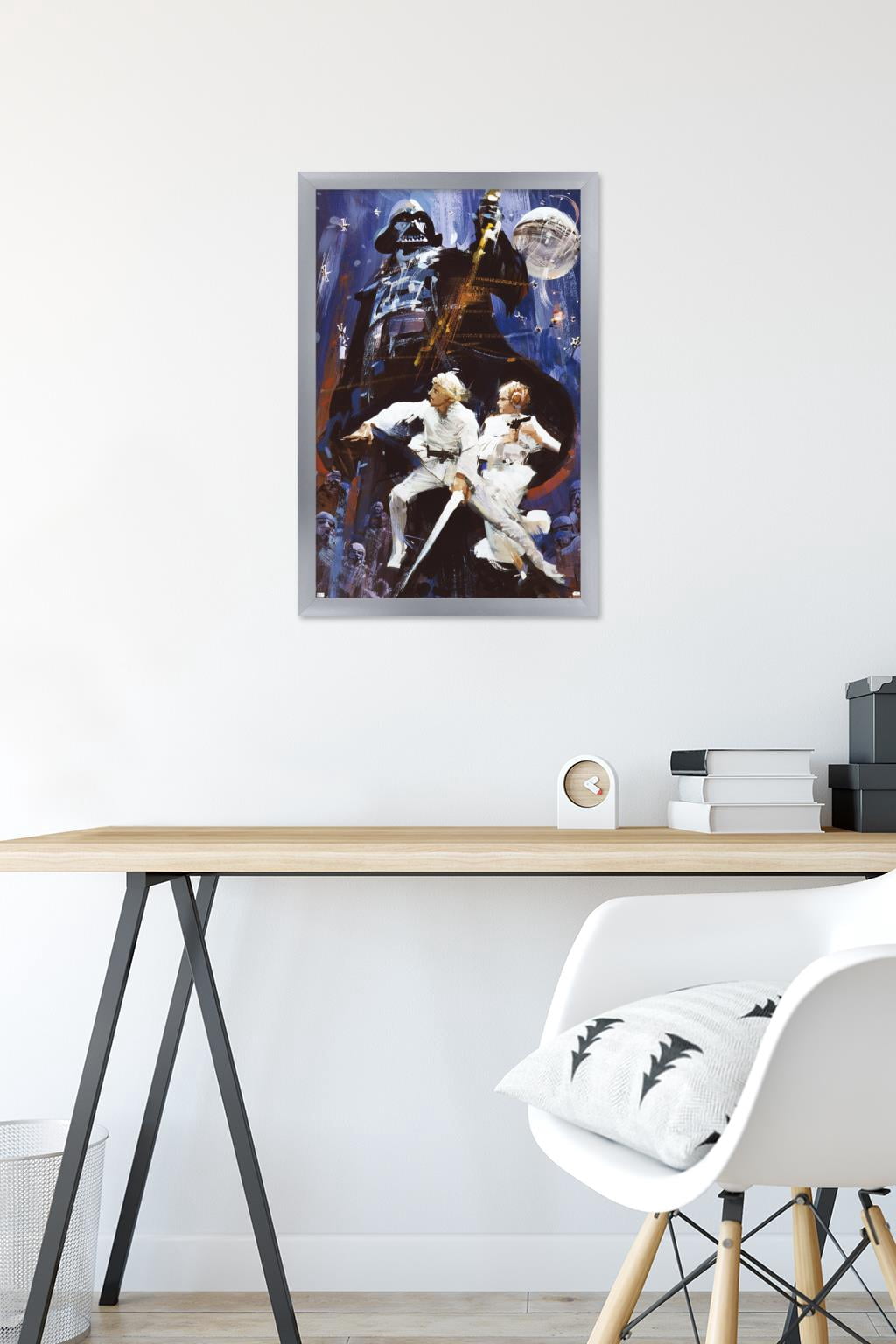 Star Wars: A New Hope - Illustrated One Sheet Wall Poster, 14.725" x 22.375" Framed