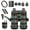 Aztec Tribal Stripes, variant on FUIALDOLG Black Cat Lightning Car Seat Cover Set Classic Car Front Back Seats Covers Full Sets with Seatbelt Strap Pads, Center Console Mat, Bear Shift Pad, Coasters Auto Interior Accessories