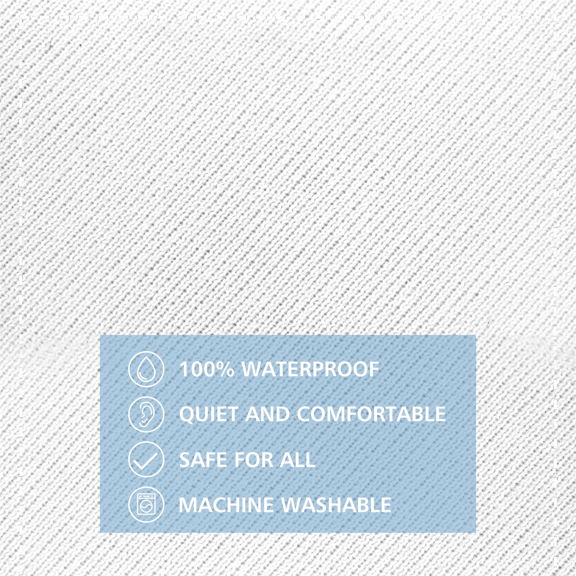 JML Full Size Fitted Mattress Protector, Waterproof Soft Mattress Cover