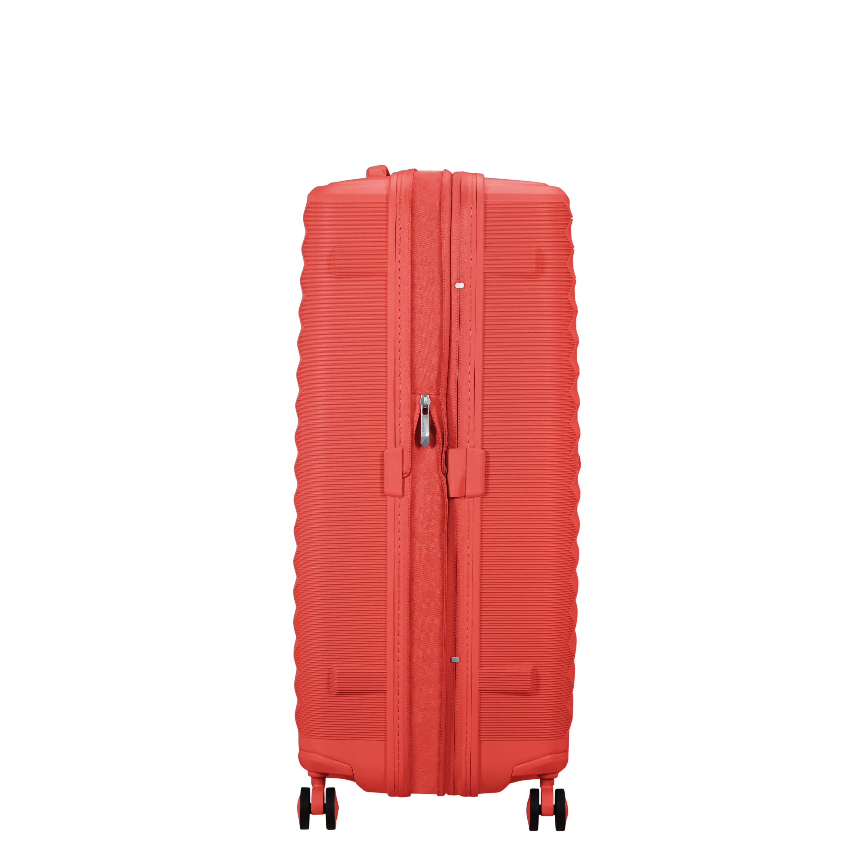 American Tourister Fastforward Hardside Large Checked Suitcase with Spinner Wheels - Sunset Coral