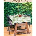 thumbnail image 3 of Fsddascl Sage Green Flower Outdoor Tablecloth - 60x120 Inch Rectangle Dining Table Cover, Abstract Garden Botanical Leaves Waterproof Outdoor Table Cloth with Umbrella Hole & Zipper for Picnic/Patio, 3 of 7