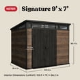 thumbnail image 3 of Keter Signature 9x7 ft. Durable Resin Outdoor Storage Shed With Heavy Duty Floor and Locking Door, Walnut, 3 of 22
