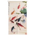thumbnail image 1 of Cortina de puerta para casa con pintura de tinta china, carpas y peces koi, 1 of 9