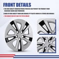 thumbnail image 5 of 1 Piece 15" Hubcaps Wheel Rims Cover Fit for 2016-2022 TOYOTA PRIUS;2017-2022 TOYOTA PRIUS PRIME;2020-2024 TOYOTA COROLLA HYBRID Snap On Compatible With Alloy Wheels(Silver Lacquer&Black Lacquer), 5 of 8