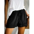 thumbnail image 4 of Keasmto Womens Shorts Summer Drawstring Casual Elastic Waist High Rise Lightweight Plus Size with Pockets Black XL, 4 of 6