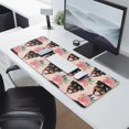 thumbnail image 2 of Long Mouse Pads for Desk,Rottweiler and Pioneer Flower Desk Mats on Top Of Desks, Desk Mouse Pad Extra Large with 3mm Non-Slip Base and Stitched Edge for Gaming,Office,Work,Home 31.5"x11.8", 2 of 6