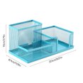 thumbnail image 3 of Metal Mesh Desk Organizer with 3 Compartments for Pens, Office Supplies, and Cellphone, 3 of 7