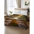 thumbnail image 2 of Brown Trees California King Size Flat Sheet, Wrinkleproof & Fadeproof Cooling Flat Bed Sheet Only, Forest Art Decor Spring Summer Nature Leaf Breathable Soft Bedding Top Sheets 108 x 98 Inches, 2 of 8