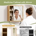 thumbnail image 3 of Bathroom Medicine Cabinet with Mirror, Bamboo Medicine Cabinet Wall Mounted, Over The Toilet Storage with Towel Bar for Bathroom, Small Spaces, 3 of 6