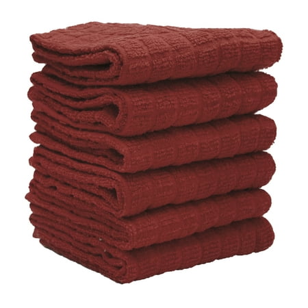 

Ritz Kitchen Towel Set 96132 - Crimson - 100% Pure Cotton - 6 Pack - 16 in x 26 in