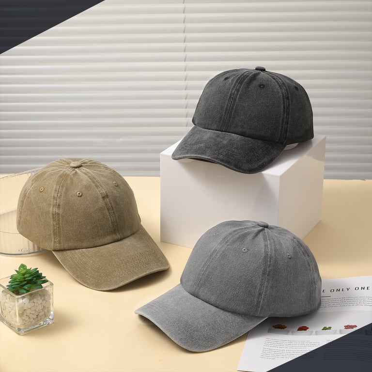 Bocaoying 3-Pack Washed Cotton Baseball Caps photo 4