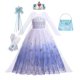 thumbnail image 1 of Snow Queen Elsa Frozen White Dress Girls Princess Costume Halloween Birthday Party Prom Kids Cosplay Ropa Vestido con Cloak4T (Etiqueta 120) Gao Jinjia LED, 1 of 2